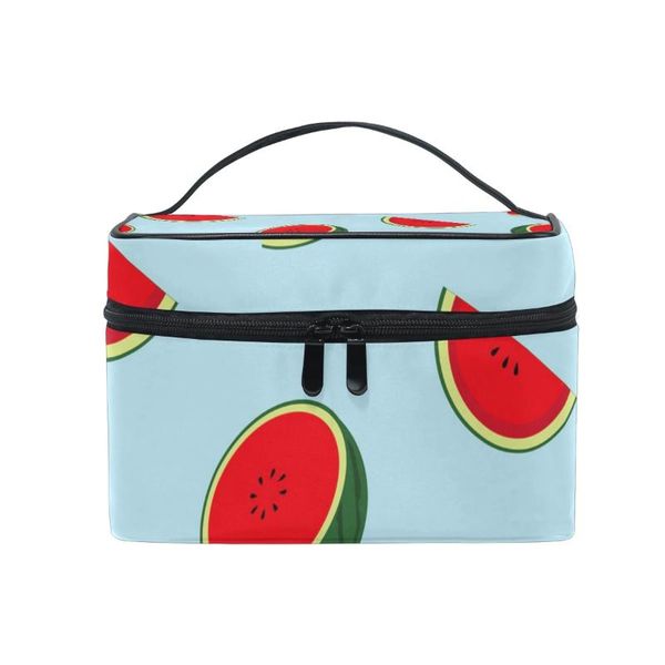 

fengju cosmetic bag portable travel organizer hanging toiletry case storage tote for girls woman watermelon