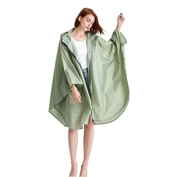 

yuding waterproof big fashion ladies mens long zipper nylon raincape women hooded breathable cycling raincoa jlleer