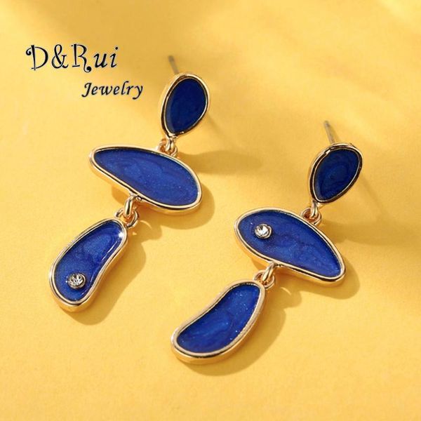

dangle & chandelier vintage blue geometirc earrings bohemian female fashion shell statement jewelry trendy drop earring for women wedding, Silver