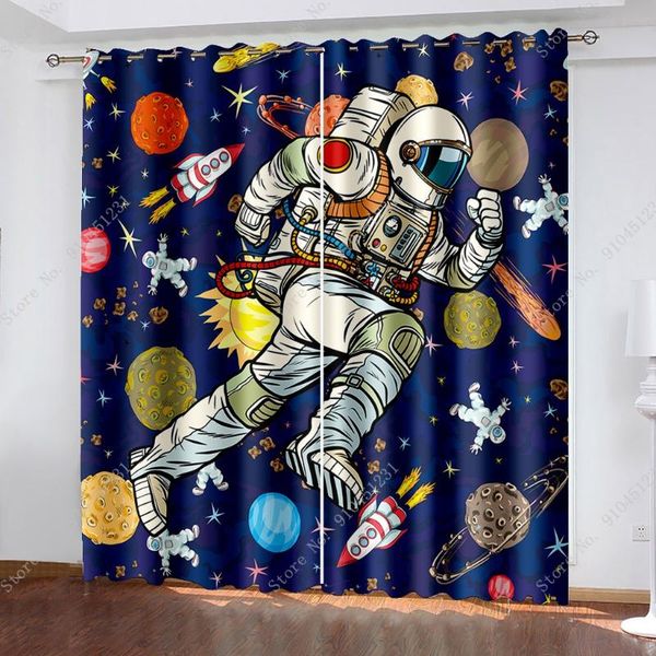 

curtain & drapes astronaut nasas outer space man planets curtains blackout for living room kids boys bedroom home decor window drapery fabri