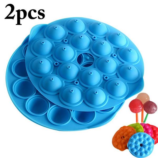 

baking & pastry tools 2pcs lollipop mold 18 cavities multi-purpose candy chocolate