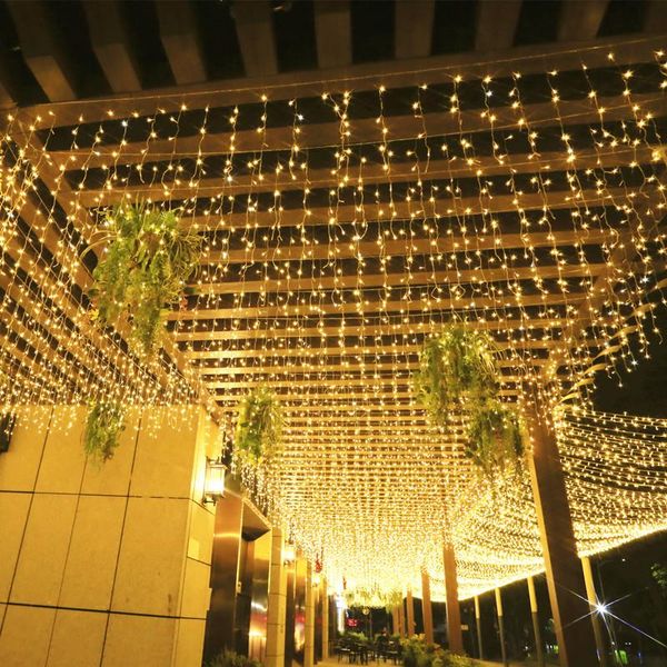 

strings decorative lighting on the windows led curtains lights string bedroom holiday fairy christmas wedding