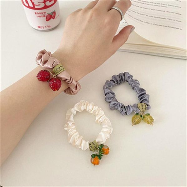 

hair accessories fashion girls cute fruit elastic bands for women headwear ponytail holder scrunchies kid rubber band