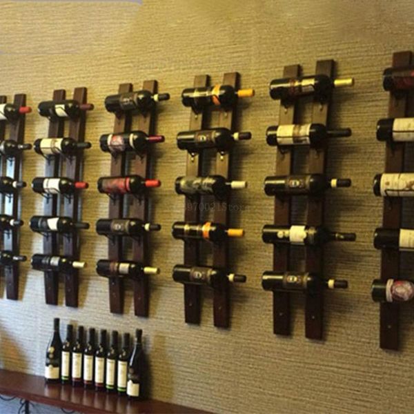 

tablewine racks metal & wood rack wall mounted whisky bottle holder mimimalist glassware organizer for storage display elegant house dec