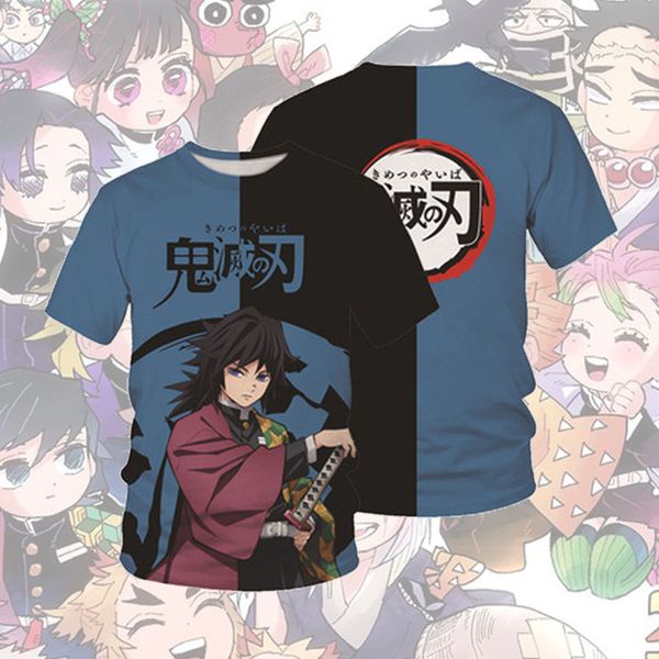 

costume accessories anime demon slayer kimetsu no yaiba tee tshirts cosplay cartoon short sleeve crew neck clothes tanjirou kamado to, Silver