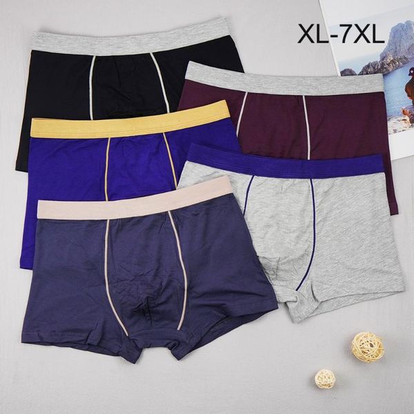 

underpants 5pcs/lot xl-7xl men's boxershorts fat plus size breathable pants mens seamless underwear boxer para hombre, Black;white
