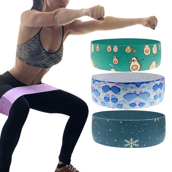 

resistance bands print booty band leopard hip circle loop workout exercise for leg thigh glute busquat non-slip gyh