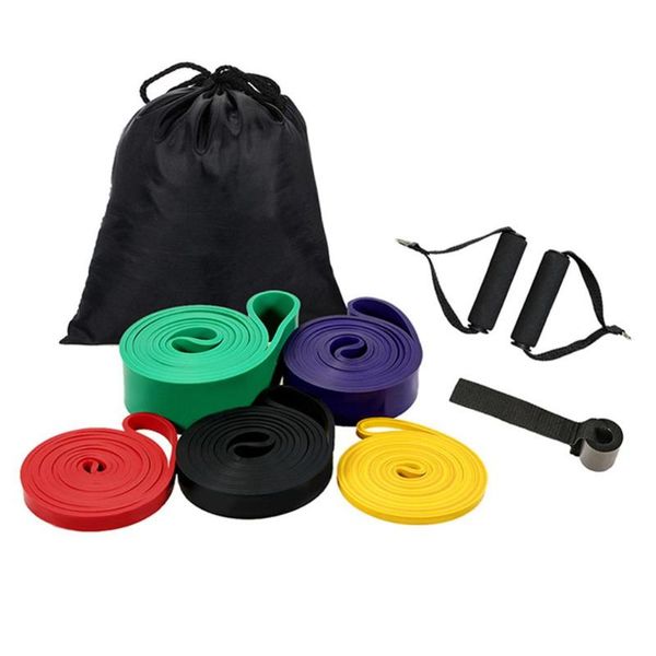 

resistance bands 208cm pull up elastic band natural latex rubber tpe gym fitness expander strengthen trainning power