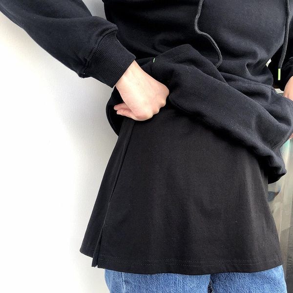 

2021 women hoodies bottoming skirt high-waist half-dress side spilt slimming party casual street wear skirt clothes accessory, Black