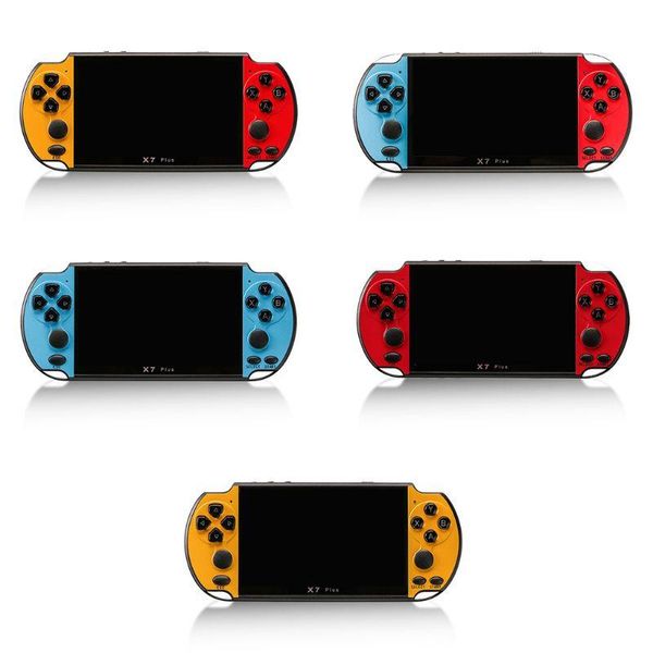 

x7plus 5.1" colorful screen game console dual rocker handheld retro game host y5la