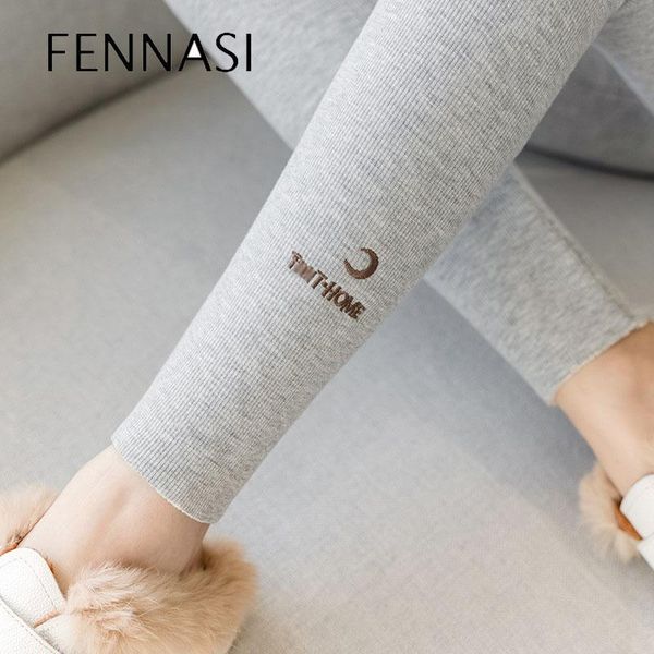 

women's leggings fennasi products in autumn plus velvet and thick lamb women wear high waist look thin, Black