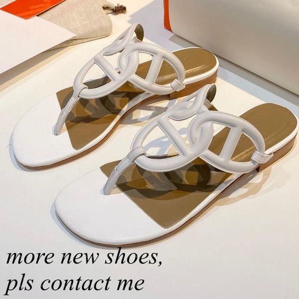 

slippers women high heel shoes 2021 spring square low slipper flat real leather with dust bag, Black