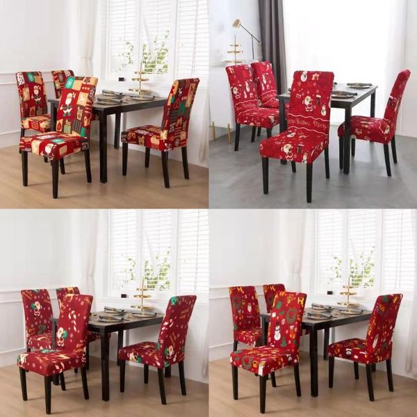 

chair covers 2 pcs simple home textile stretch siamese slipcover printed cover christmas