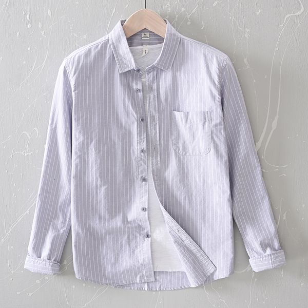 

2021 new style long-sleeved spring cotton brand shirts fashion casual for men comfortable solid shirt mens overhemd camisa vaix, White;black