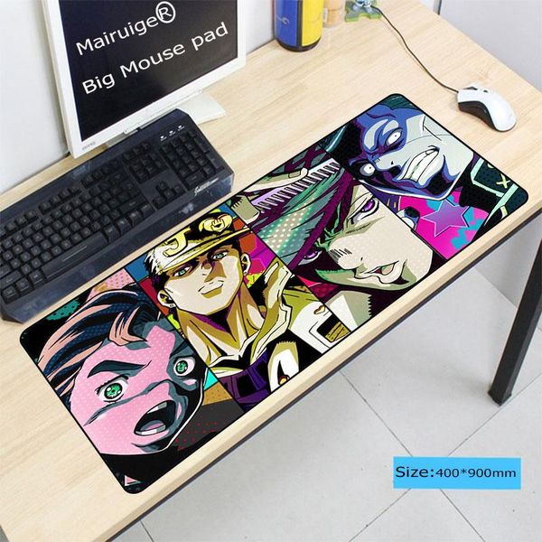 

mouse pads & wrist rests mairuige jojos adventure rubber durable deskcartoon anime large locking edge mousepad size for 400x900x2mm 300x