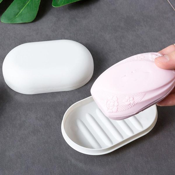 

soap dishes 2021 brand plastic bathroom shower box tray dish storage holder plate home travel portable with lid
