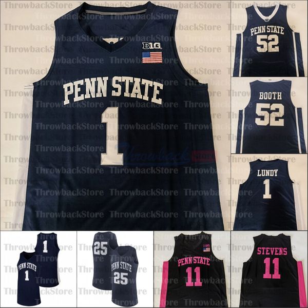 Personalizado Penn State Nittany Lions Basquete Jerseys Seth Lundy Abdou Tsimbila DJ Gordon Caleb Dorsey Patrick Kelly