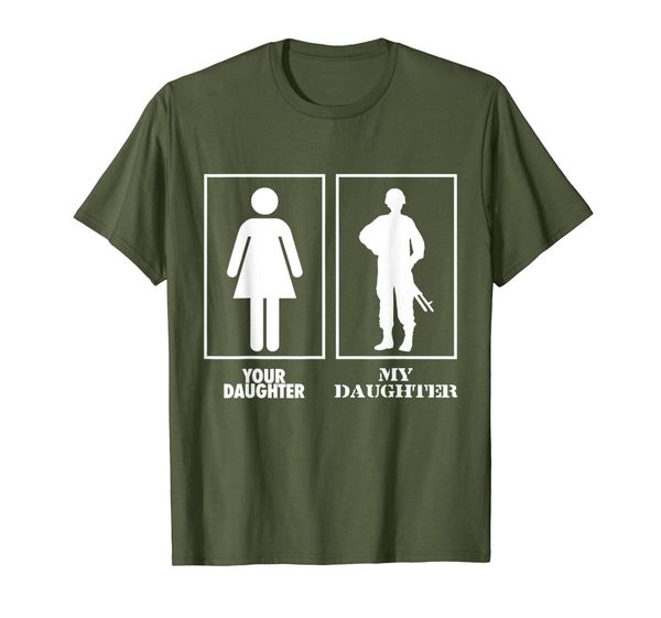 

your daughter my daughter soldier officer military t shirt, White;black