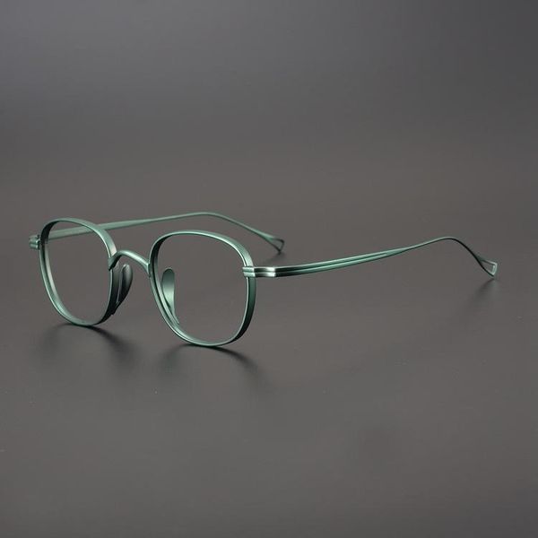 

fashion sunglasses frames pure titanium eyeglasses vintage women full rim optical eyewear clear lens retro myopia prescription glasses for m, Black