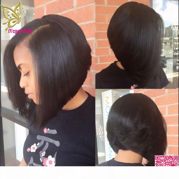

short bob u part wigs human hair silky straight brazilian human hair upart wig bob left part u shaped wig for black women, Black;brown