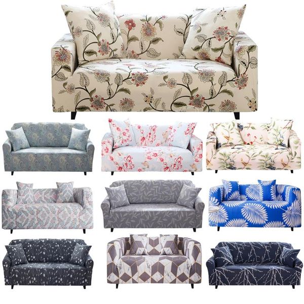 

1/2/3/4-seat floral printed slipcovers stretch plaid sofa covers for living room elastic couch chair cover sofa towel home decor