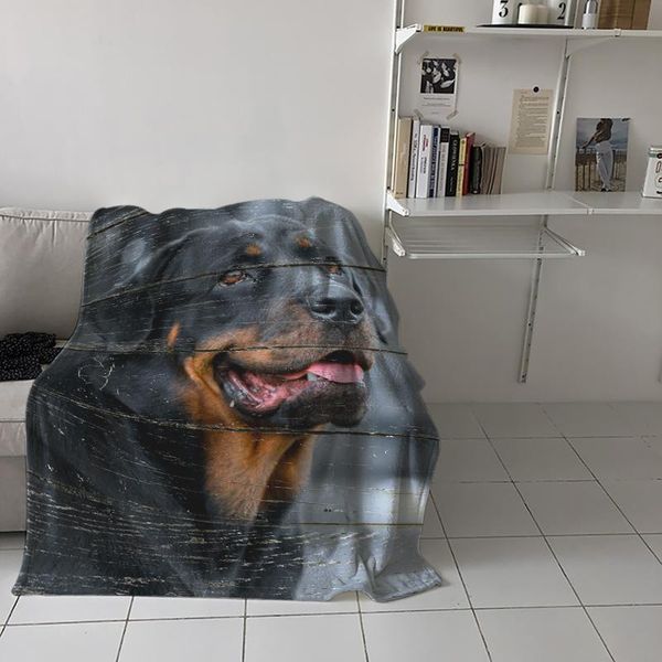 

blankets wood grain vintage rottweiler throw blanket picnic travel portable soft bedspread microfiber flannel for beds