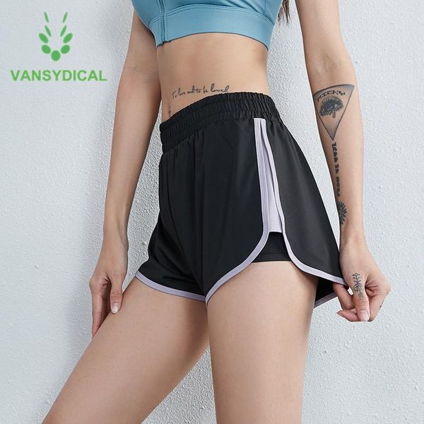 

yoga outfits 2021 women summer workout sports running shorts 2 in 1 gym quick dry fitness training jogging with liner, White;red