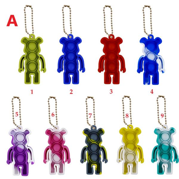 

decompression toy for children and fidget simple toys dimple keyholder push bubble party key chain anti stress board keychains gifts