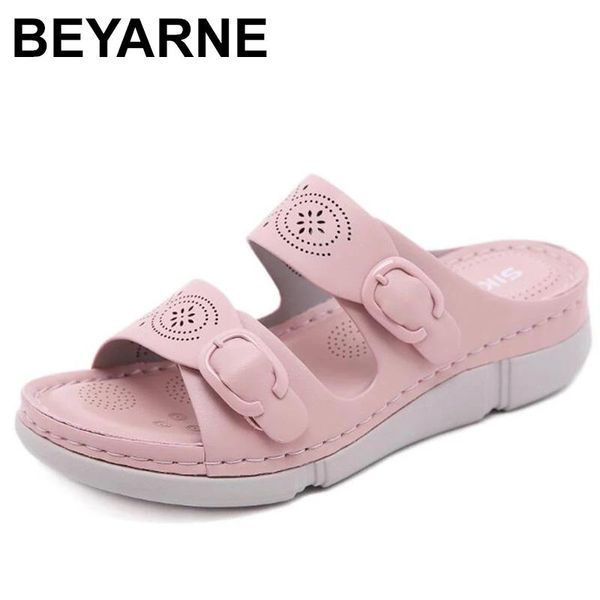 

beyarne fashion new slippers women thick platform wedges female indoor bathroom slipper anti-slip home slides ladies summer shoe, Black