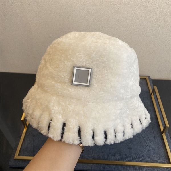 

new 2021 winter bucket hat fashion men women warm hats vintage faux fur fisherman cap caps cap, Blue;gray