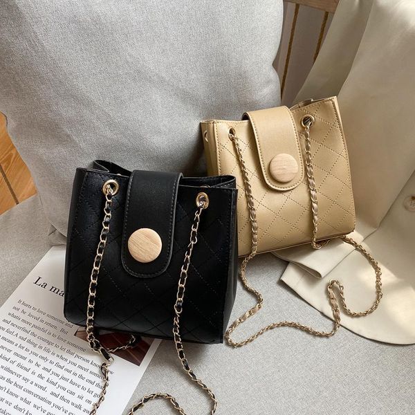 

simple small women bag 2021 new fashion chain bucket bag shoulder messenger crossbody bags for women