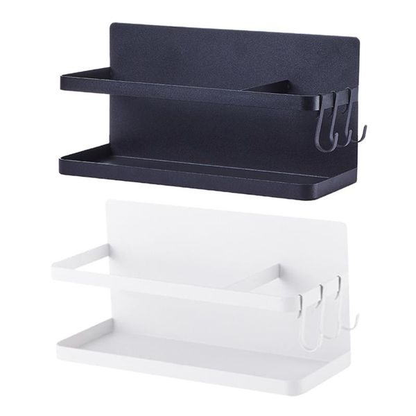 

hooks & rails spice rack organizer single tier kitchen storage space saving