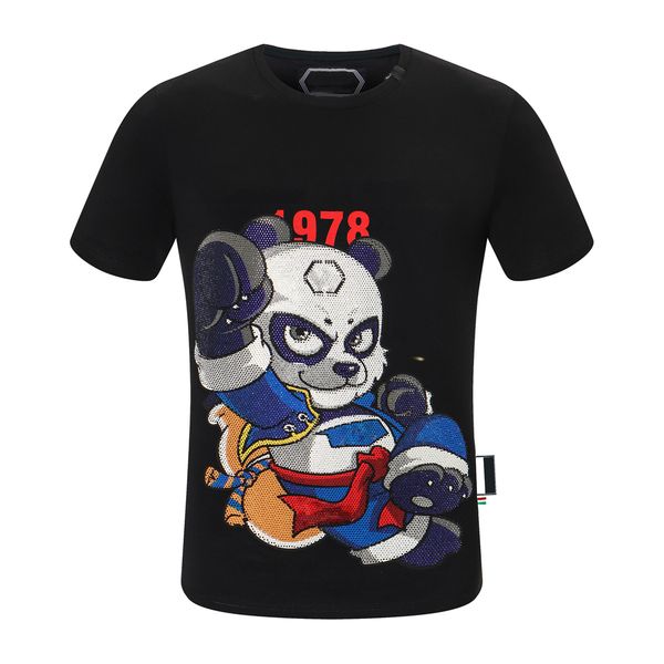 

2021 summer plain men's t-shirts cotton women clothes funny short sleeve o neck tees printing phillip t-shirts pp size :m--xl-xxl-xxxl, White;black