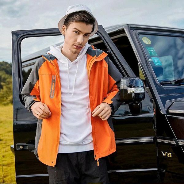 

winter outdoor two-piece jacket custom logo plus velvet warm three-in-one assault clothing custom takeaway overalls, Gray;blue