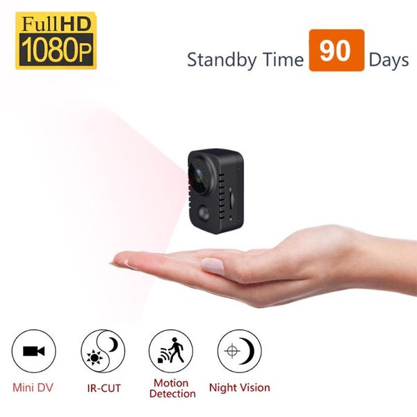 

mini cameras hd 1080p camera portable security cam video recorder 90 days long standby support pir motion detection hidden night vision