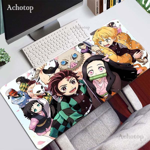 

mouse pads & wrist rests demon slayer kimetsu no yaiba gamer anime girl large mat xxl gming pad 900x400mm rog keyboard non slip