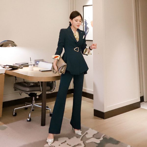 

fashion new arrival comfortable work style slim blazer and long pants temperamental elegant pant suits h5e1, White;black