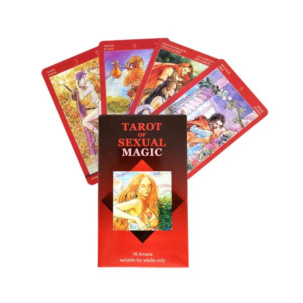 Sexuelle Magie Tarotkarten, vollständige englische Version, Tischspiel, Familienfeiern, Geburtstagsgeschenk, unterstützt den Großhandel, 78 Blatt/Box