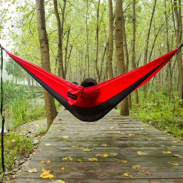 

outdoor camping hammocks garden sports home travel hanging hamac double person leisure furniture travel parachute hammock