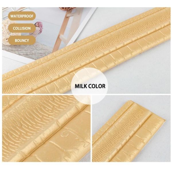 

wall stickers foam sticker waistline decorative strip edge background border living room anti-collision waterproof baseboard