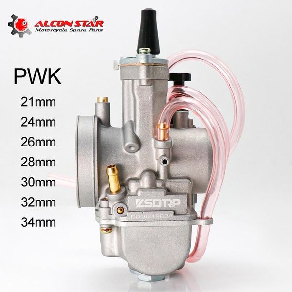 

motorcycle fuel system alconstar- 21 24 26 28 30 32 34mm carburetor with power jet for pwk 70cc-350cc engine carb dirt bike atv race
