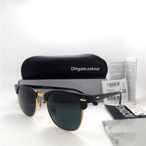 

uv400 quality pilot sunglasses with women metal case eyeglass 51mm hinge glass eyewear side vintage frame gafas lens box men vnqk, White;black