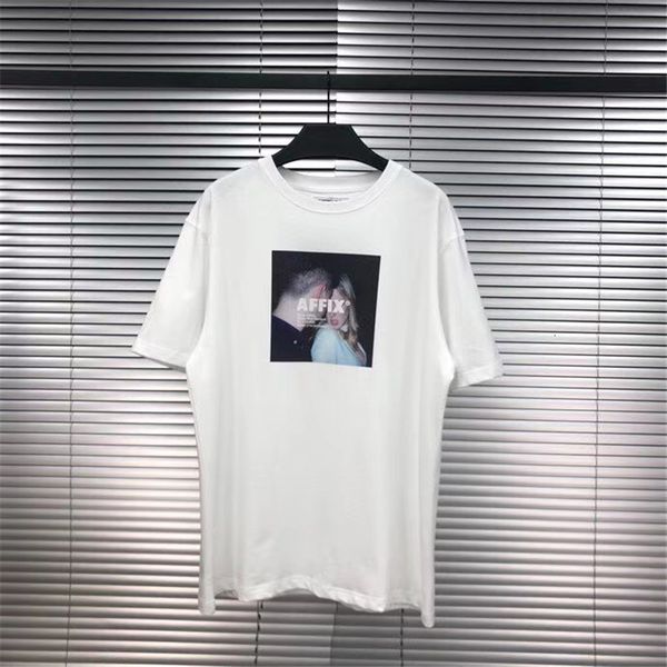 

2021 new 19fw latest affix short sleeve radio tshirt men women summer t shirt streetwear cotton tees 6mx6, White;black