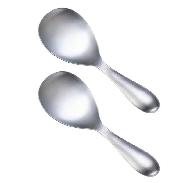 

dinnerware sets 2pcs durable rice spoons home restaurant kitchen non-stick (silver)