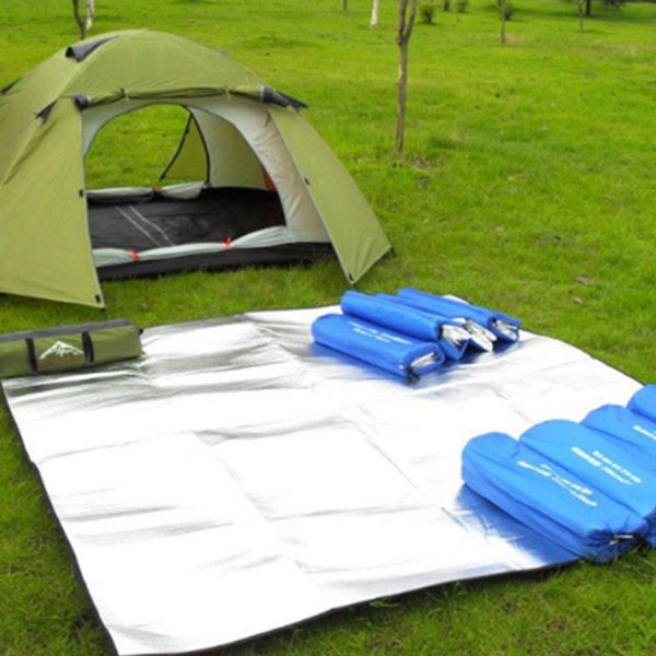 

outdoor pads 2021 camping mat tent mattress waterproof aluminum foil eva collapsible sleeping picnic beach pad multi-size