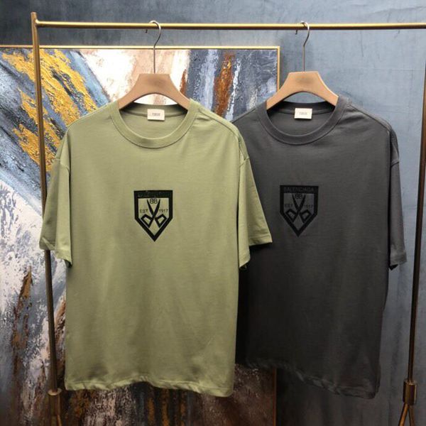 

loose version ins style short sleeve round neck print retro fashion casual hip-hop street t-shirt women's men's t-shirt s m l xl