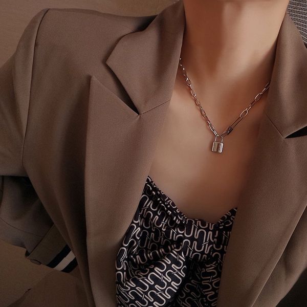 

retro women's necklaces 18k non-fading titanium steel personality chain bathing europe and the united states wholesale jewelry designer, Silver