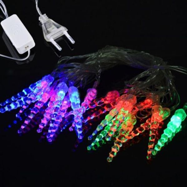 

4.5m 28led hard plastic icicle fairy string lights for new year christmas xmas wedding party wedding home decoration
