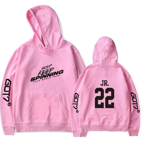 

men's hoodies & sweatshirts hip hop creative got7 world tour for teen girls men/women spring autumn classic boys cute long sleeve coats, Black