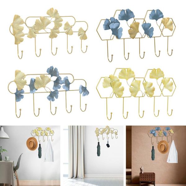 

hooks & rails ginkgo leaf hook holder coat wall hanger kitchen bedroom hall storage rack